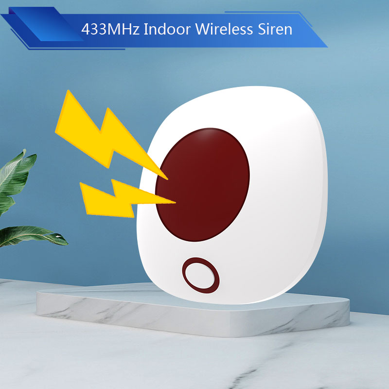 Home Security Siren - Indoor 433MHz Wireless Siren Standalone Burglar