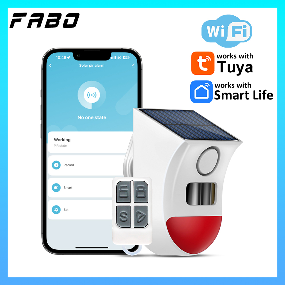Home Security Yard Sensors - Tuya WiFi Solar Motion Sensor Alarm