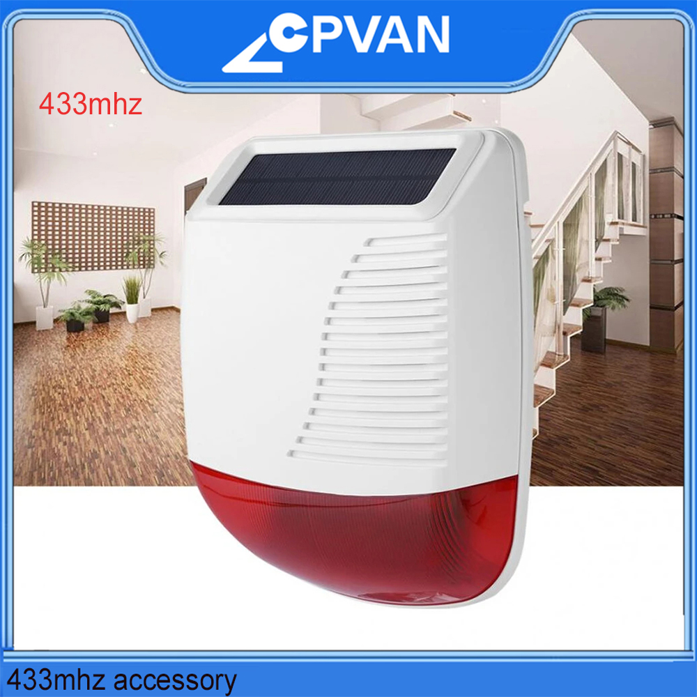 Home Security Siren - CPVAN Outdoor Wireless Siren 110dB Sound