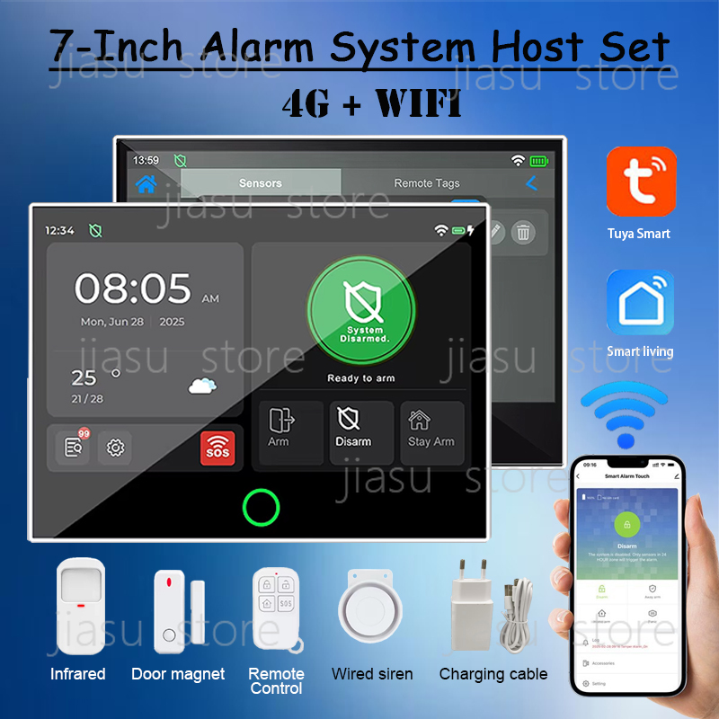 7 Inch Wired Smart Security Al - Home Security Using Gsm recension och pris