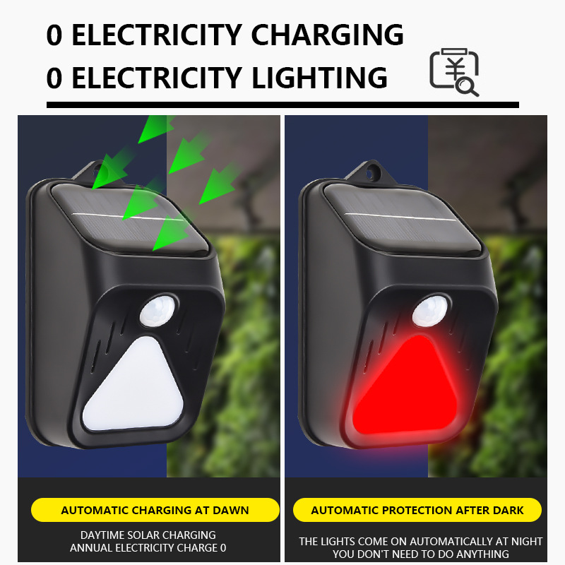 Solar Powered Waterproof Alarm - Home Security Yard Sensors recension och pris