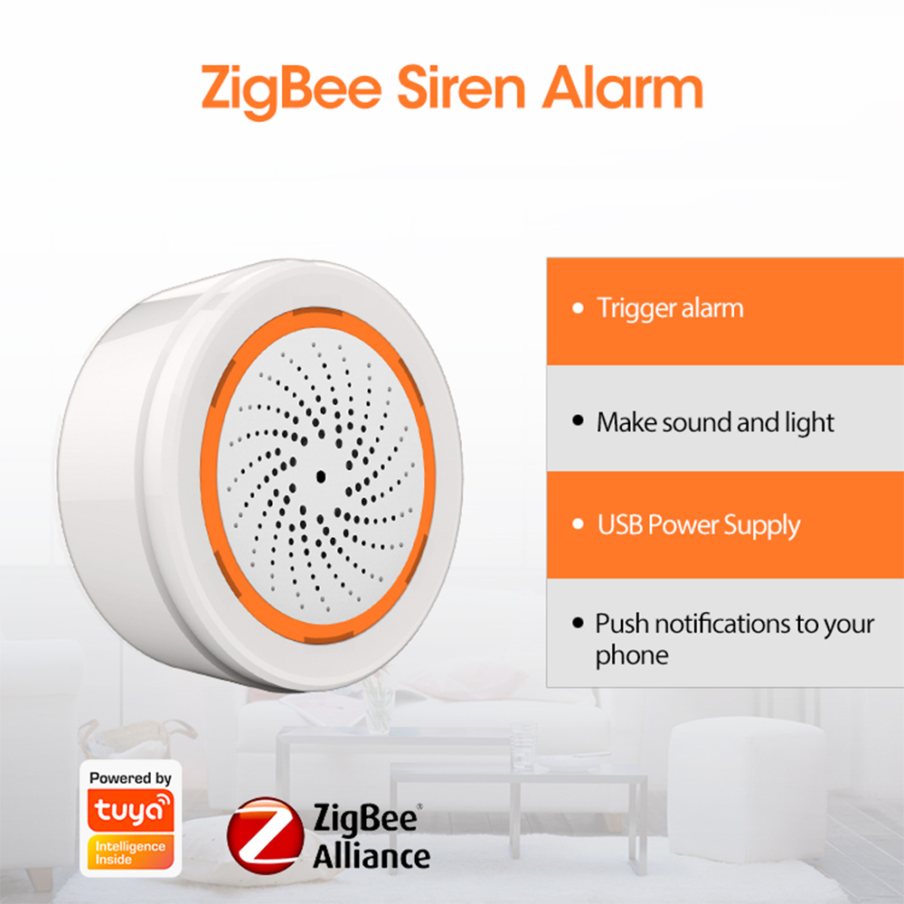 Coolcam Tuya Zigbee Smart Sire - Home Security Siren recension och pris