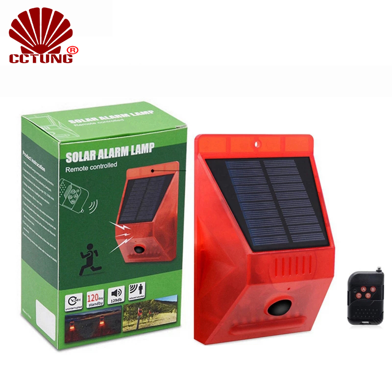 Solar Alarm Lamp with PIR Moti - Home Security Yard Sensors recension och pris