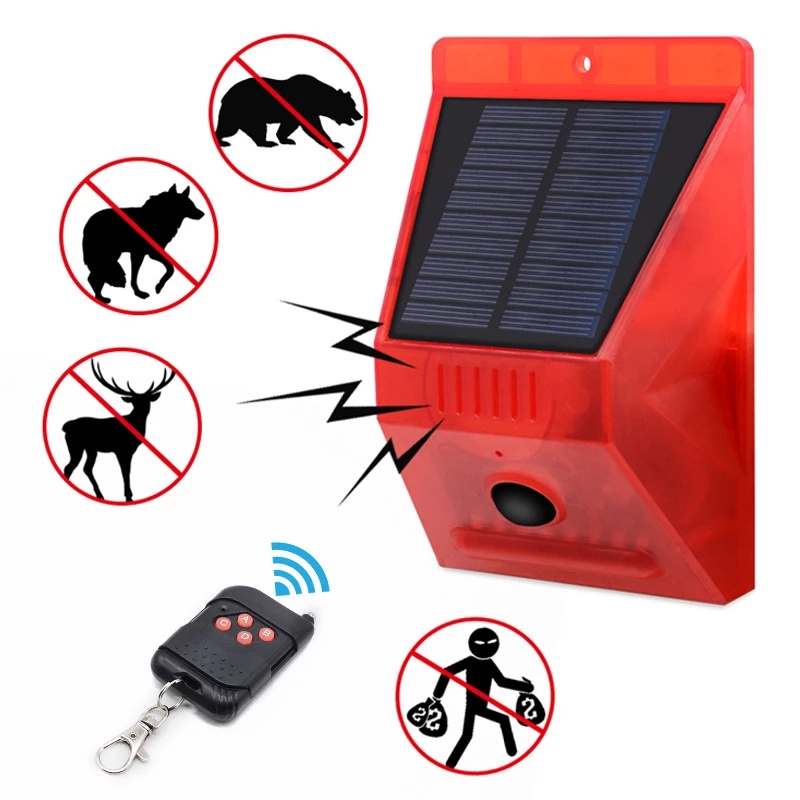 Solar Alarm Lamp with PIR Moti - Home Security Yard Sensors recension och pris