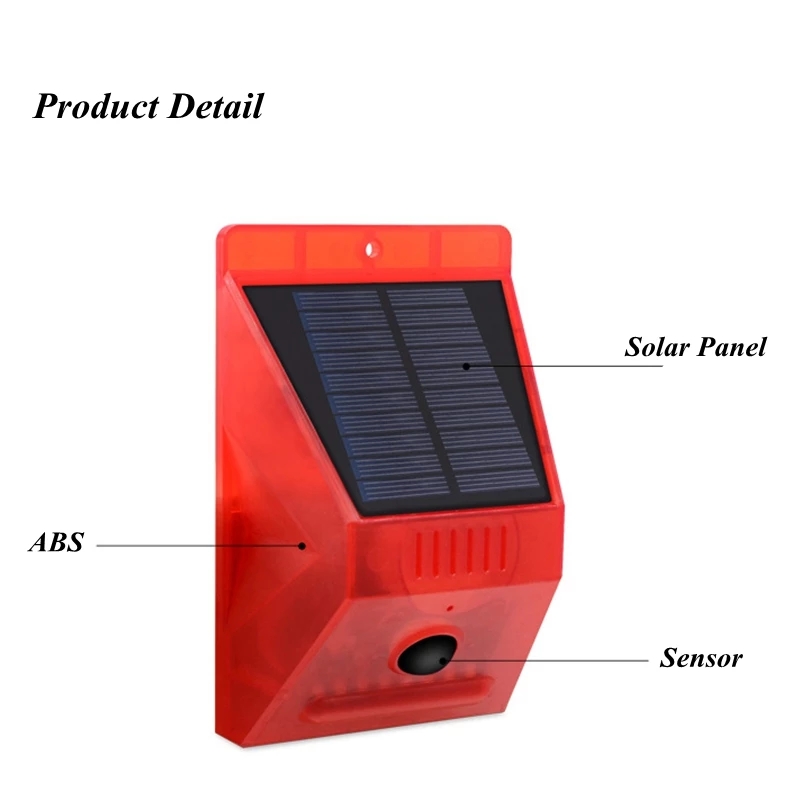 Solar Alarm Lamp with PIR Moti - Home Security Yard Sensors recension och pris
