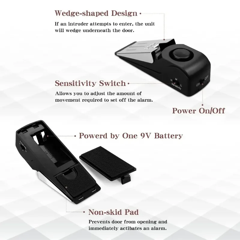 ZEXEF mini security protection - Door Wedge Alarm recension och pris