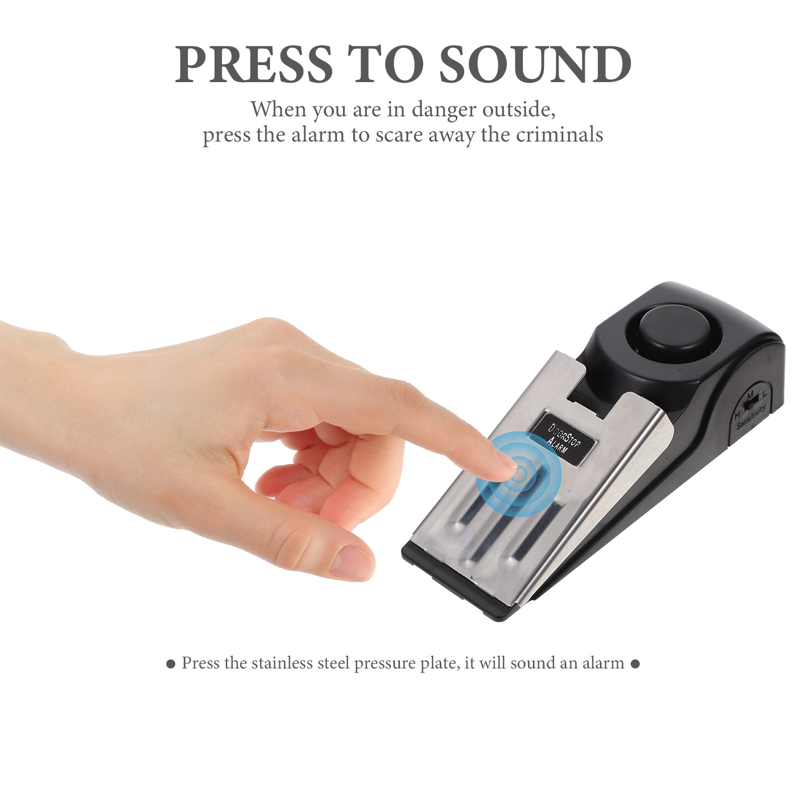 Door Stopper Press-Type Securi - Door Wedge Alarm recension och pris
