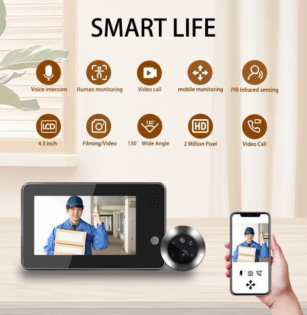 4.3inch Tuya Smartlife WiFi Do - Home Security Wireless Camera recension och pris