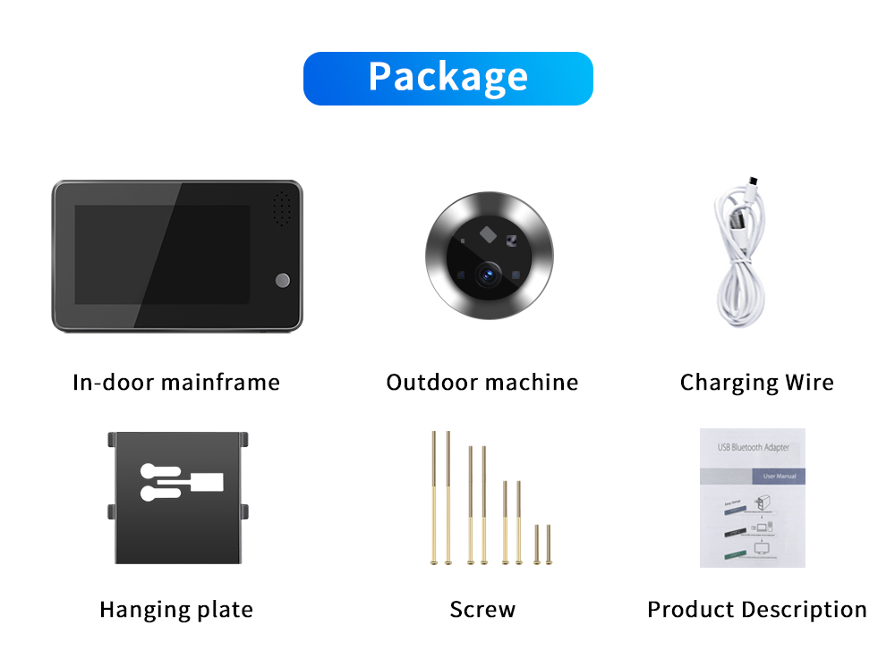4.3inch Tuya Smartlife WiFi Do - Home Security Wireless Camera recension och pris