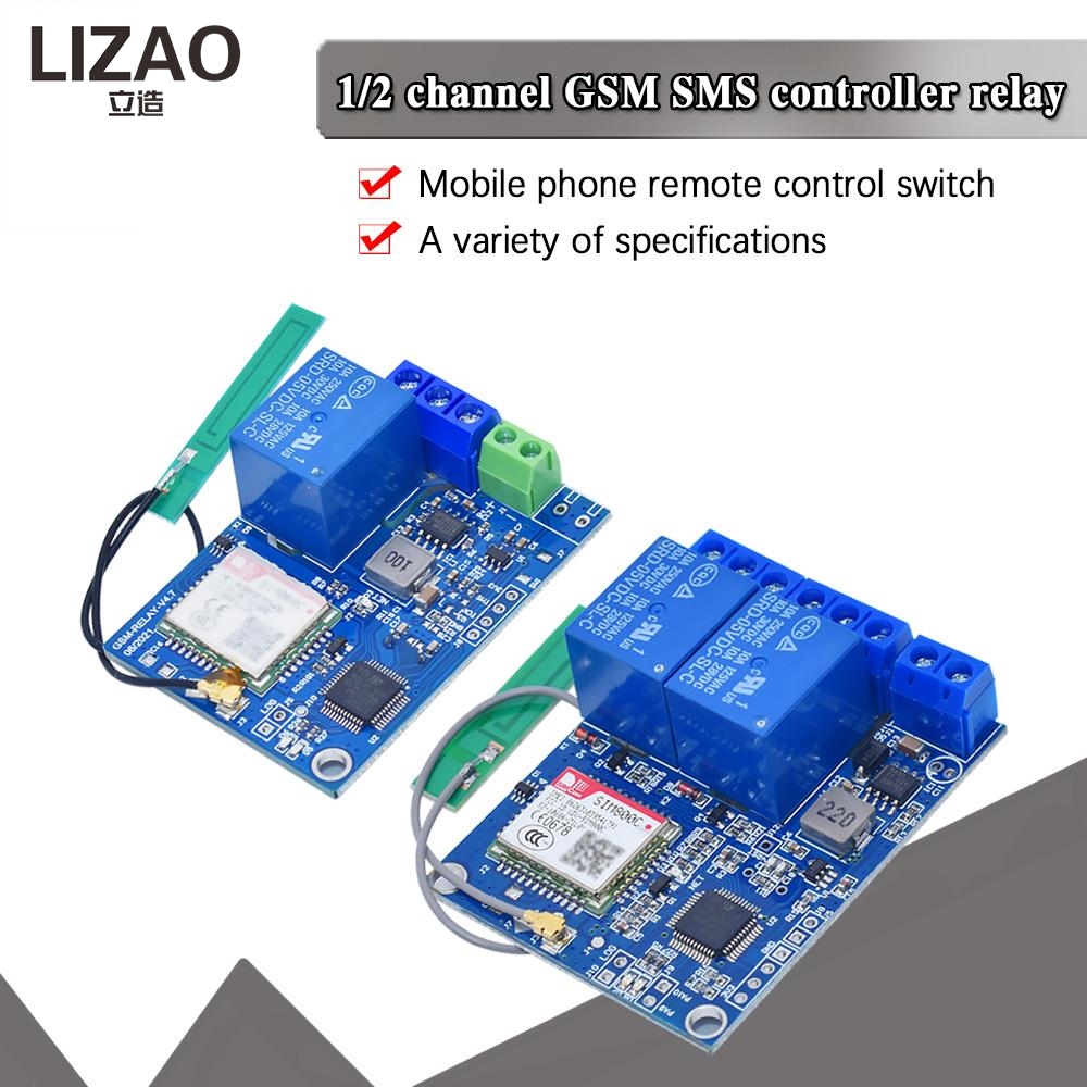 LIZAO 1/2 Channel GSM SMS Cont - Home Security Using Gsm recension och pris