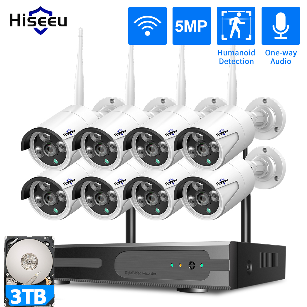 Hiseeu 3/5/8MP WiFi CCTV Camer - Home Security Wireless Camera recension och pris