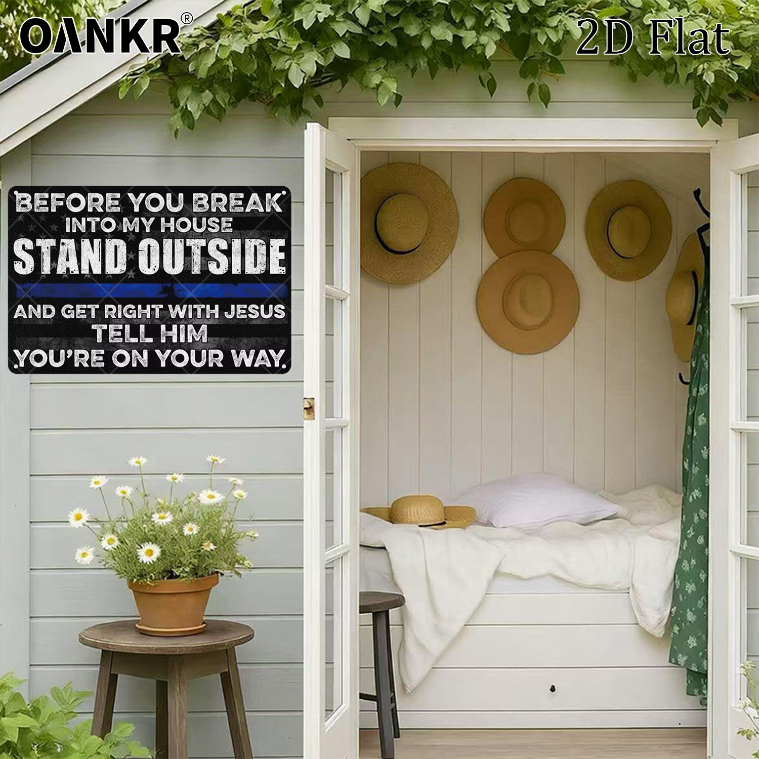 Funny Warning Metal Tin Sign,  - Home Security In My Area recension och pris
